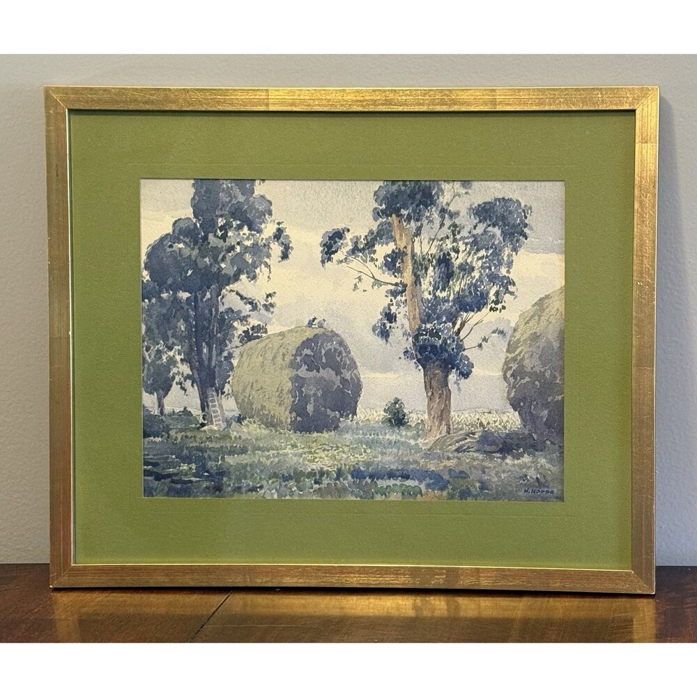 Hermann Hoppe (1882-1956) Matched Set 4 Watercolor Paintings Argentina Landscape